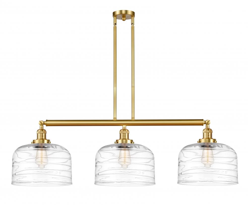 Bell - 3 Light - 42 inch - Satin Gold - Stem Hung - Island Light