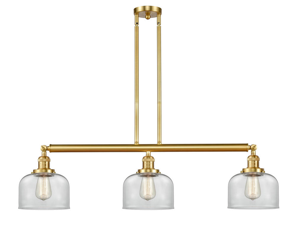 Bell - 3 Light - 41 inch - Satin Gold - Stem Hung - Island Light