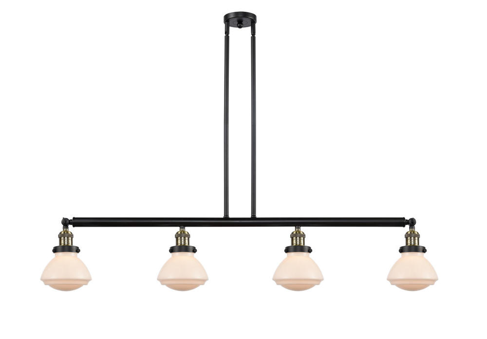 Olean - 4 Light - 51 inch - Black Antique Brass - Stem Hung - Island Light