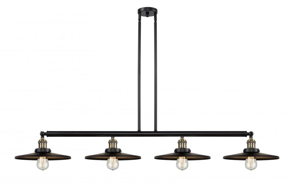 Appalachian - 4 Light - 57 inch - Black Antique Brass - Stem Hung - Island Light