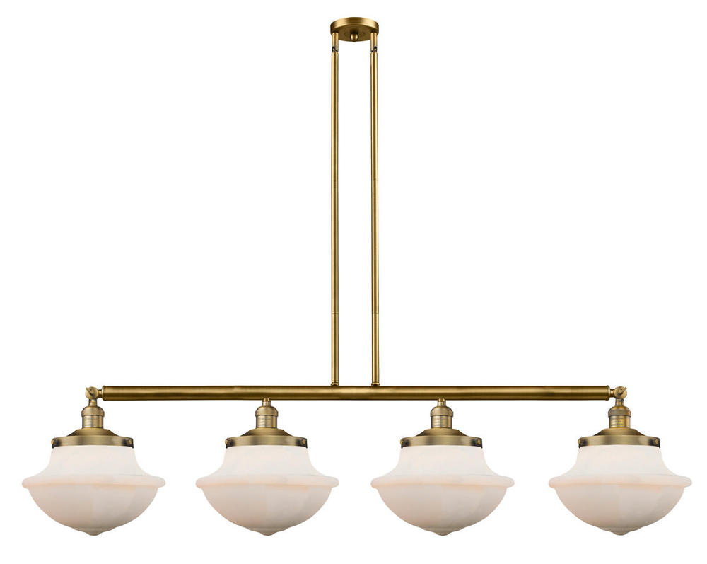 Oxford - 4 Light - 54 inch - Brushed Brass - Stem Hung - Island Light