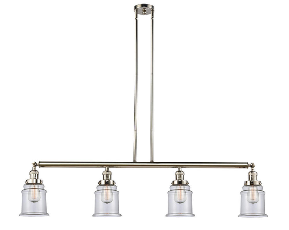 Canton - 4 Light - 51 inch - Polished Nickel - Stem Hung - Island Light