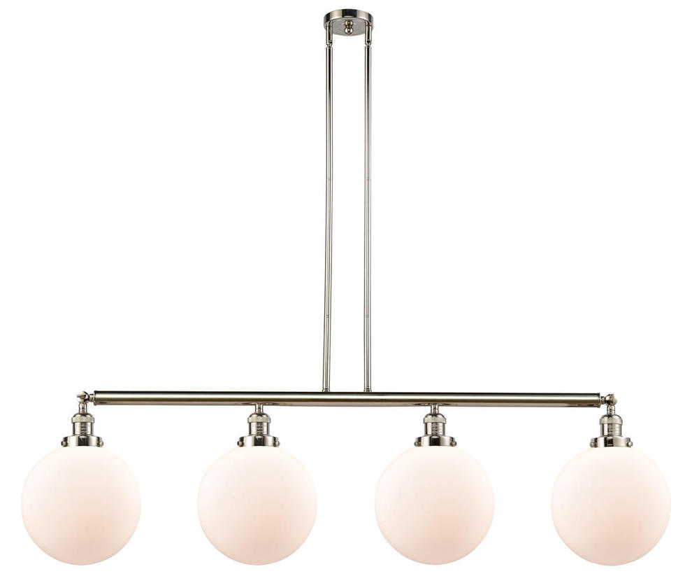 Beacon - 4 Light - 54 inch - Polished Nickel - Stem Hung - Island Light