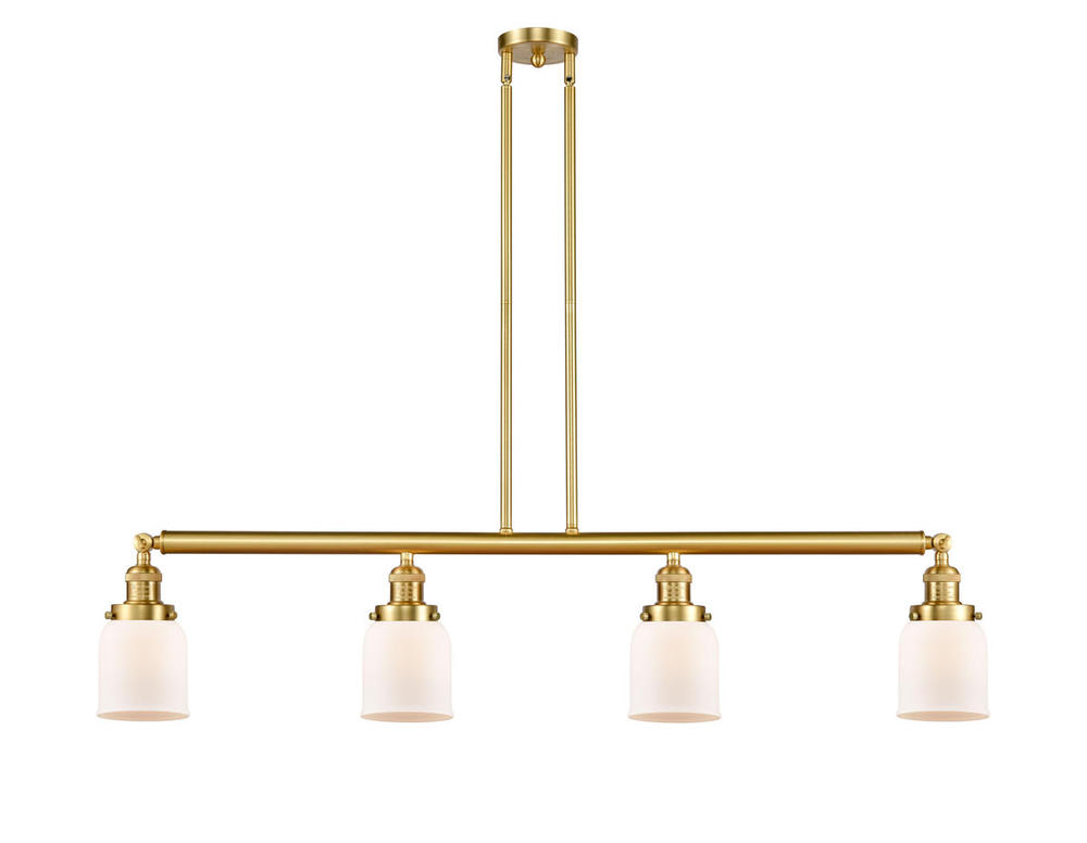 Bell - 4 Light - 50 inch - Satin Gold - Stem Hung - Island Light