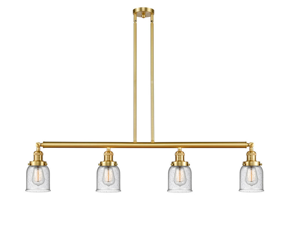 Bell - 4 Light - 50 inch - Satin Gold - Stem Hung - Island Light