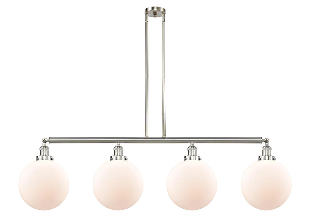 Beacon - 4 Light - 54 inch - Brushed Satin Nickel - Stem Hung - Island Light