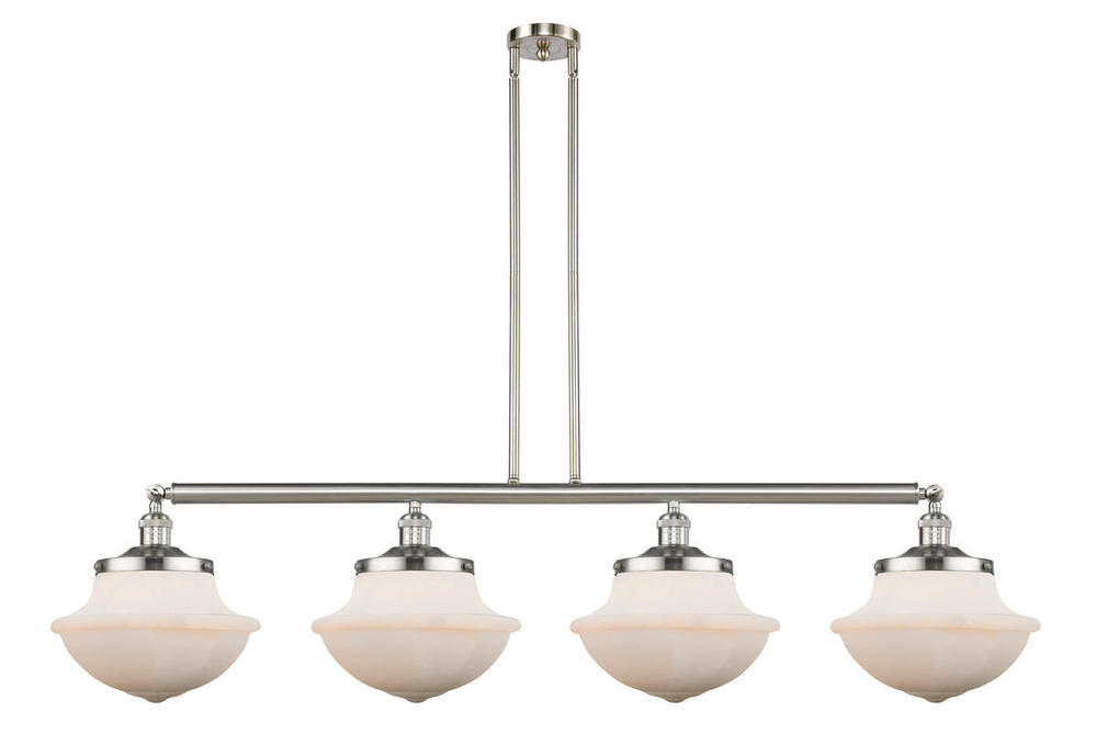 Oxford - 4 Light - 54 inch - Brushed Satin Nickel - Stem Hung - Island Light