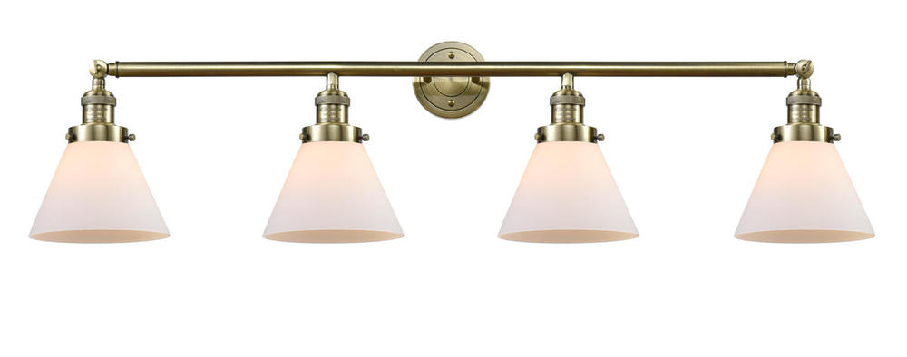 Cone - 4 Light - 44 inch - Antique Brass - Bath Vanity Light