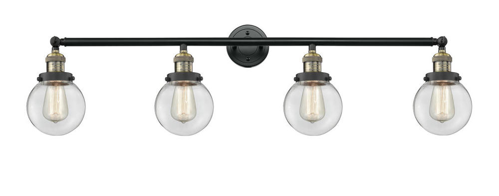 Beacon - 4 Light - 42 inch - Black Antique Brass - Bath Vanity Light