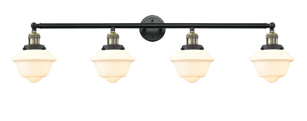 Oxford - 4 Light - 46 inch - Black Antique Brass - Bath Vanity Light