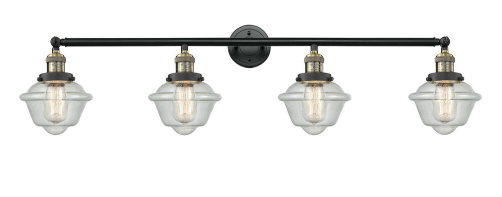 Oxford - 4 Light - 46 inch - Black Antique Brass - Bath Vanity Light