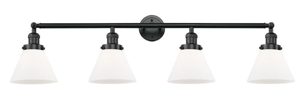 Cone - 4 Light - 44 inch - Matte Black - Bath Vanity Light