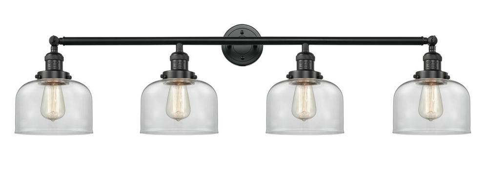 Bell - 4 Light - 44 inch - Matte Black - Bath Vanity Light