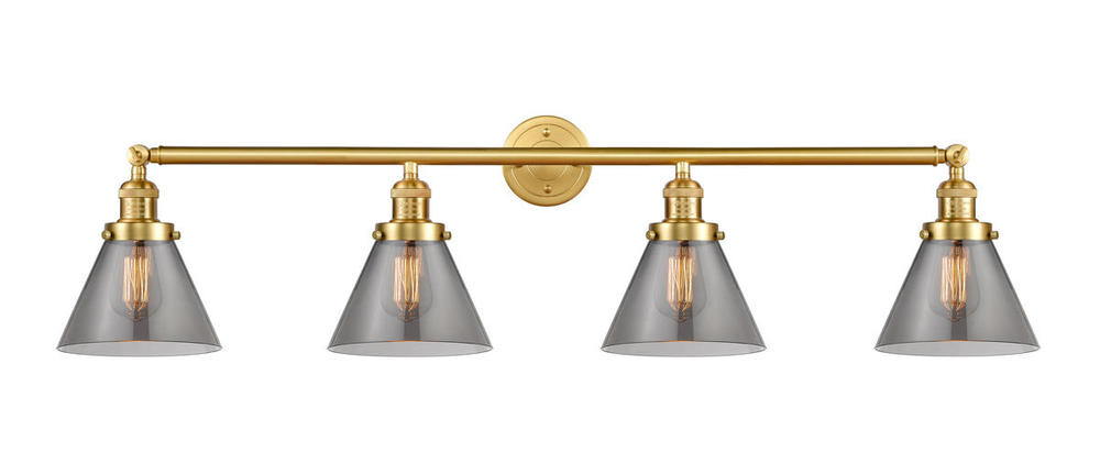 Cone - 4 Light - 44 inch - Satin Gold - Bath Vanity Light