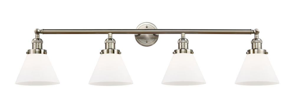 Cone - 4 Light - 44 inch - Brushed Satin Nickel - Bath Vanity Light