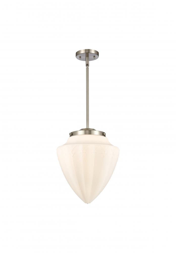 Beacon - 1 Light - 16 inch - Brushed Satin Nickel - Stem Hung - Pendant