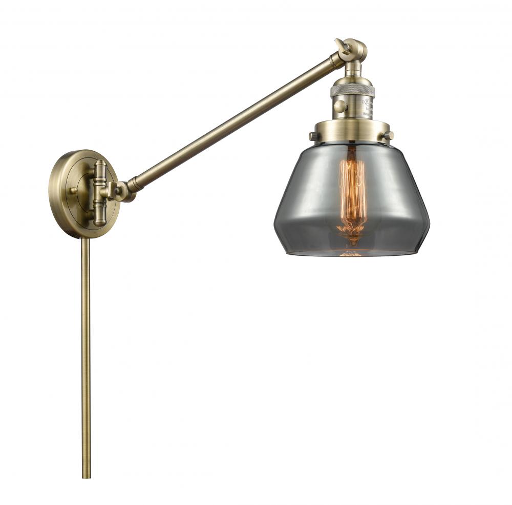 Fulton - 1 Light - 8 inch - Antique Brass - Swing Arm