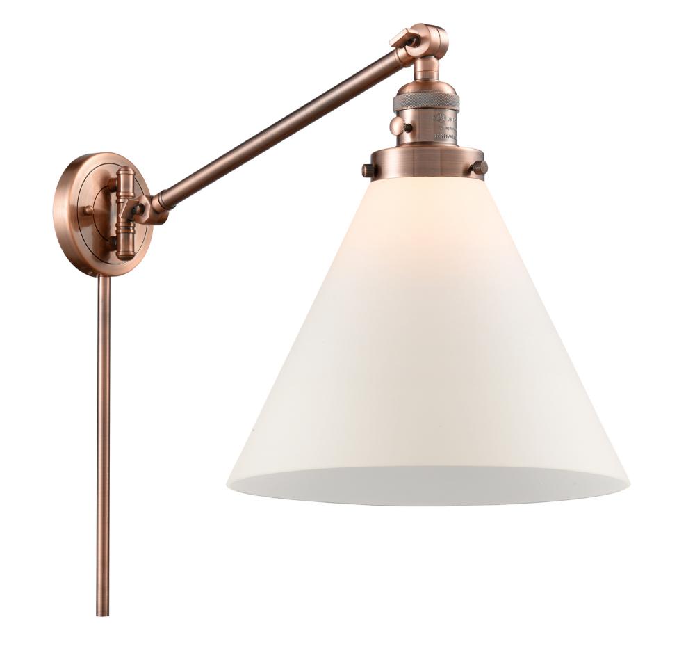 Cone - 1 Light - 12 inch - Antique Copper - Swing Arm