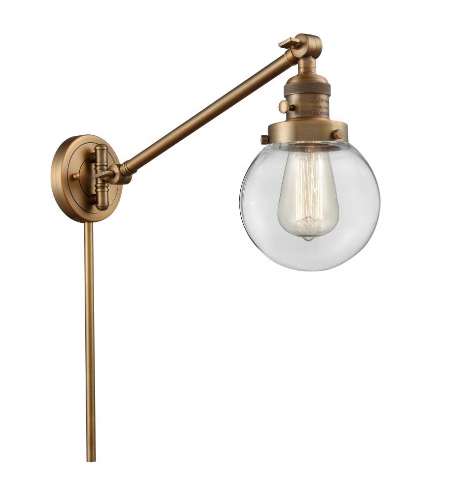 Beacon - 1 Light - 6 inch - Brushed Brass - Swing Arm