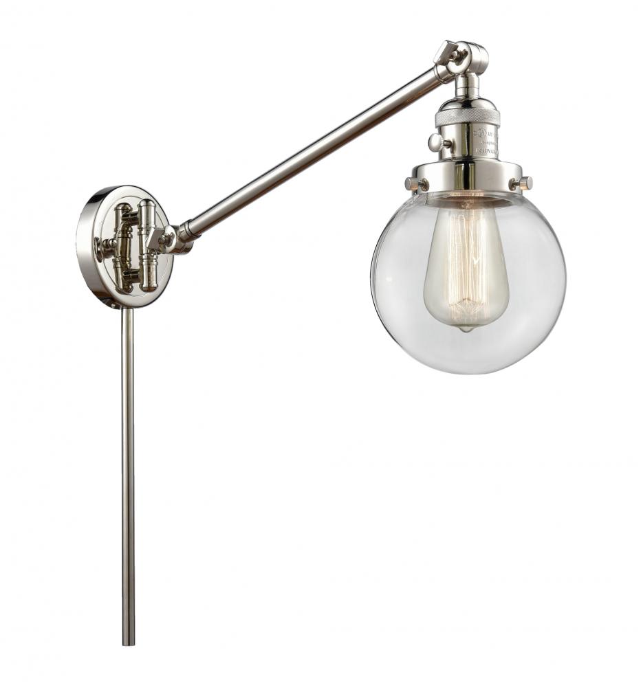 Beacon - 1 Light - 6 inch - Polished Nickel - Swing Arm