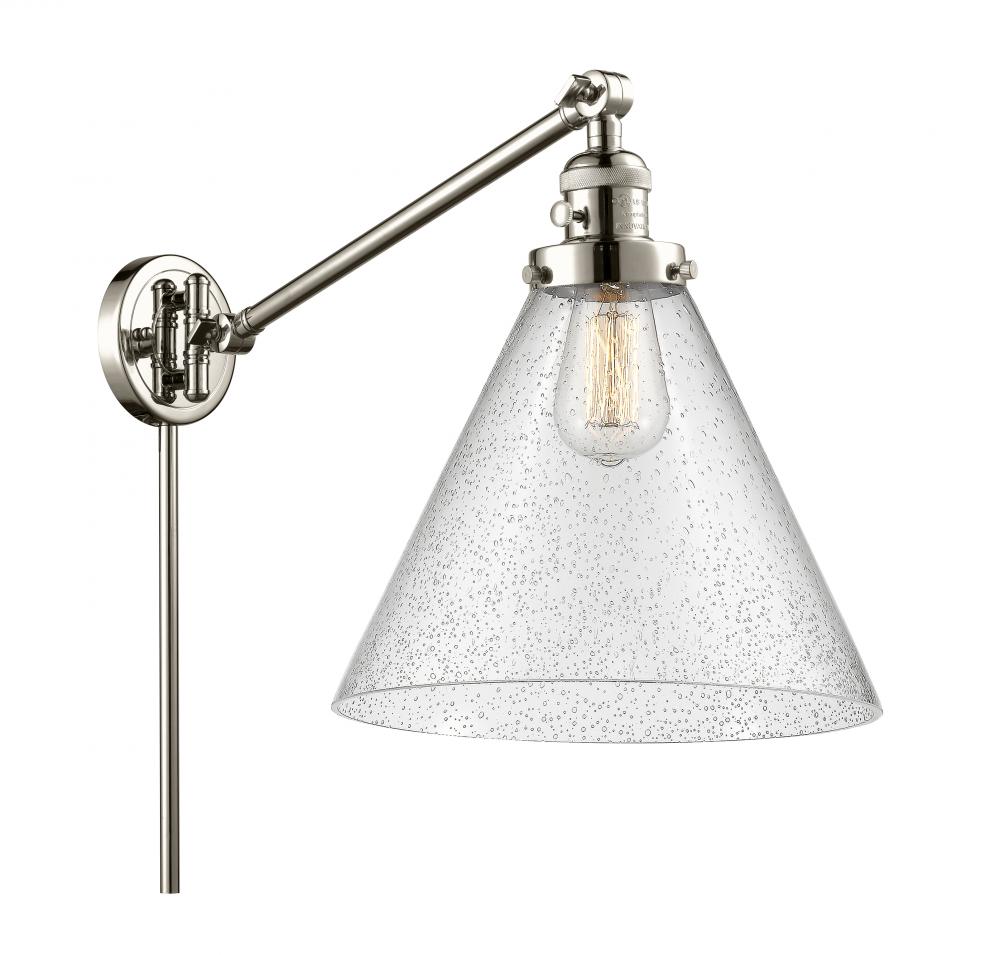 Cone - 1 Light - 12 inch - Polished Nickel - Swing Arm