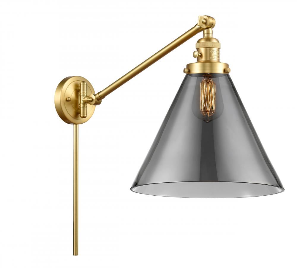 Cone - 1 Light - 12 inch - Satin Gold - Swing Arm