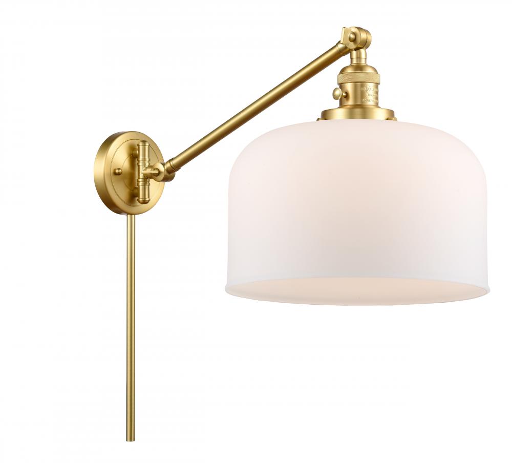 Bell - 1 Light - 12 inch - Satin Gold - Swing Arm