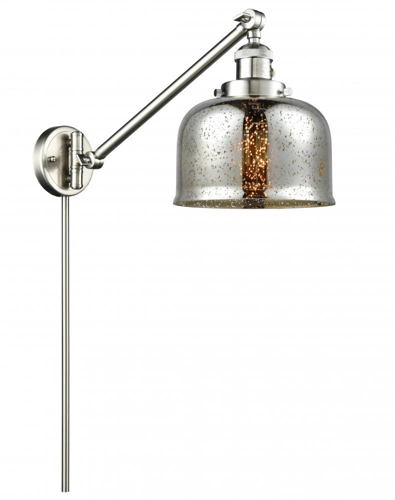 Bell - 1 Light - 8 inch - Brushed Satin Nickel - Swing Arm