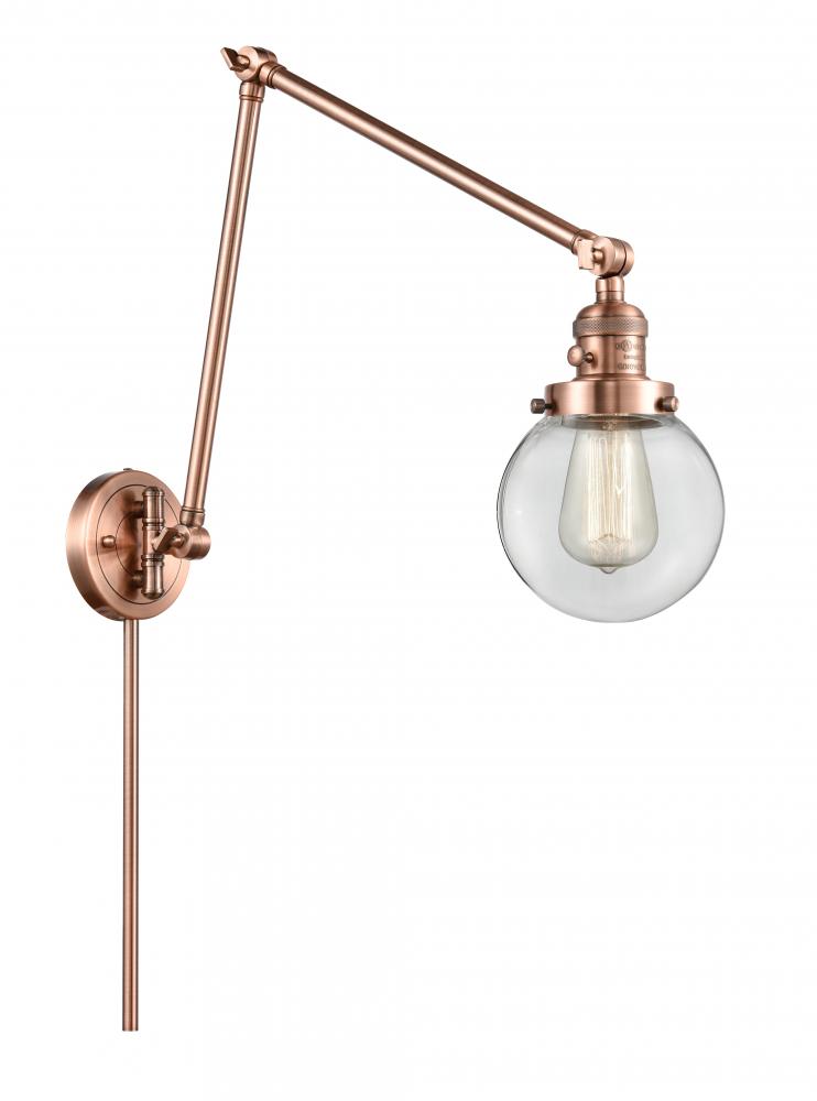 Beacon - 1 Light - 6 inch - Antique Copper - Swing Arm