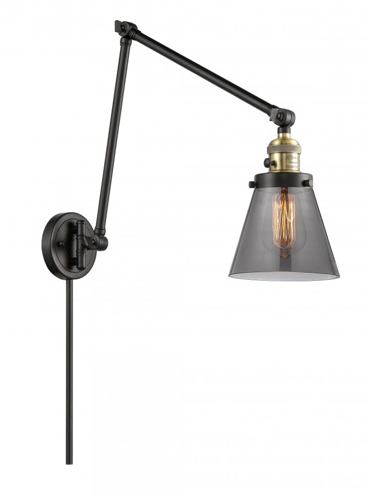 Cone - 1 Light - 8 inch - Black Antique Brass - Swing Arm