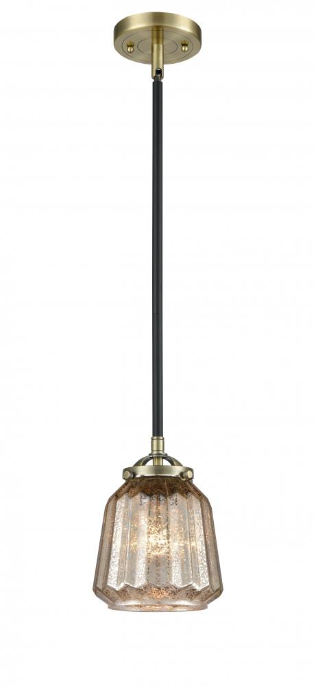 Chatham - 1 Light - 7 inch - Black Antique Brass - Cord hung - Mini Pendant