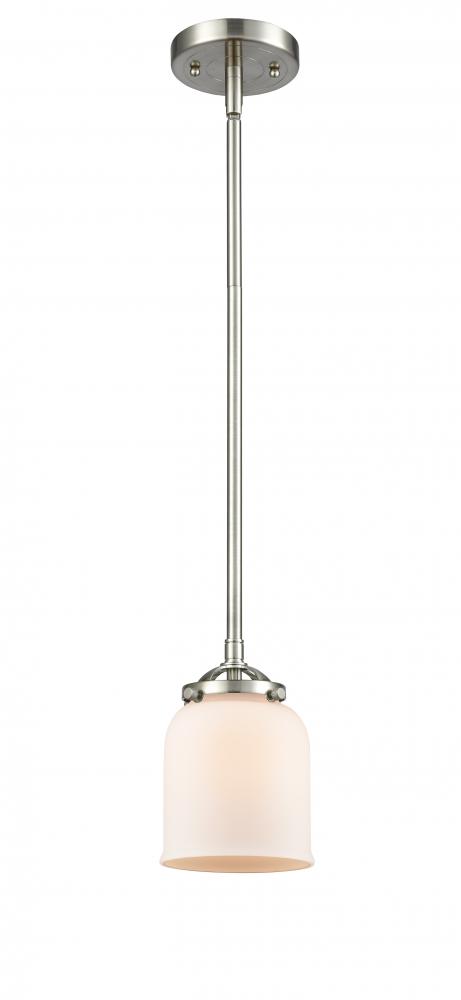 Bell - 1 Light - 5 inch - Brushed Satin Nickel - Cord hung - Mini Pendant