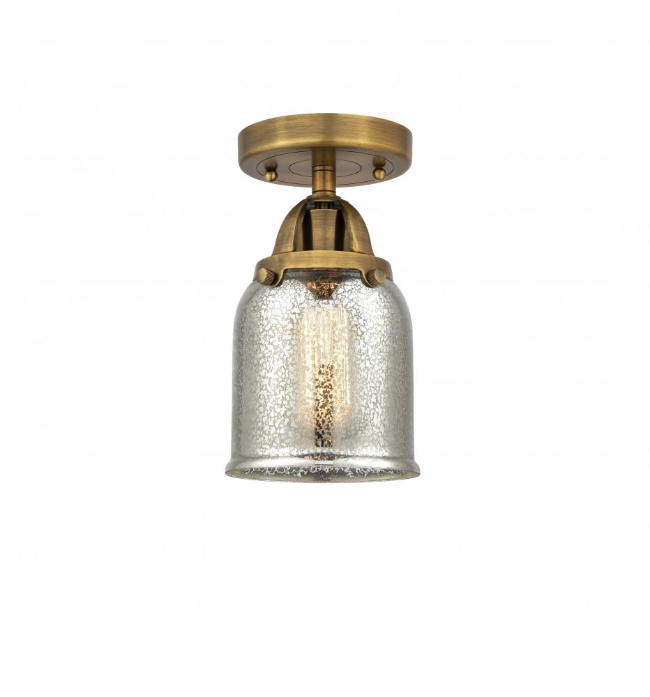 Bell - 1 Light - 5 inch - Brushed Brass - Semi-Flush Mount