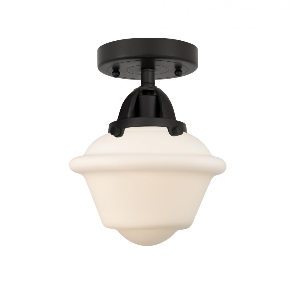 Oxford - 1 Light - 8 inch - Matte Black - Semi-Flush Mount