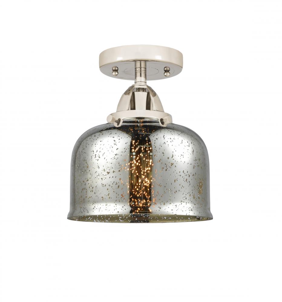 Bell - 1 Light - 8 inch - Polished Nickel - Semi-Flush Mount