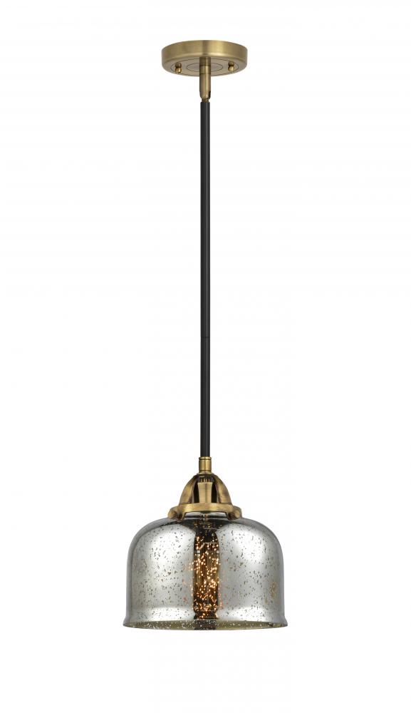 Bell - 1 Light - 8 inch - Black Antique Brass - Cord hung - Mini Pendant