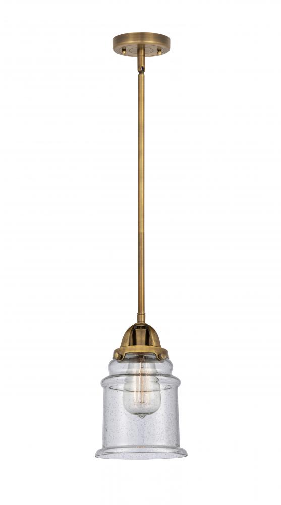 Canton - 1 Light - 6 inch - Brushed Brass - Cord hung - Mini Pendant