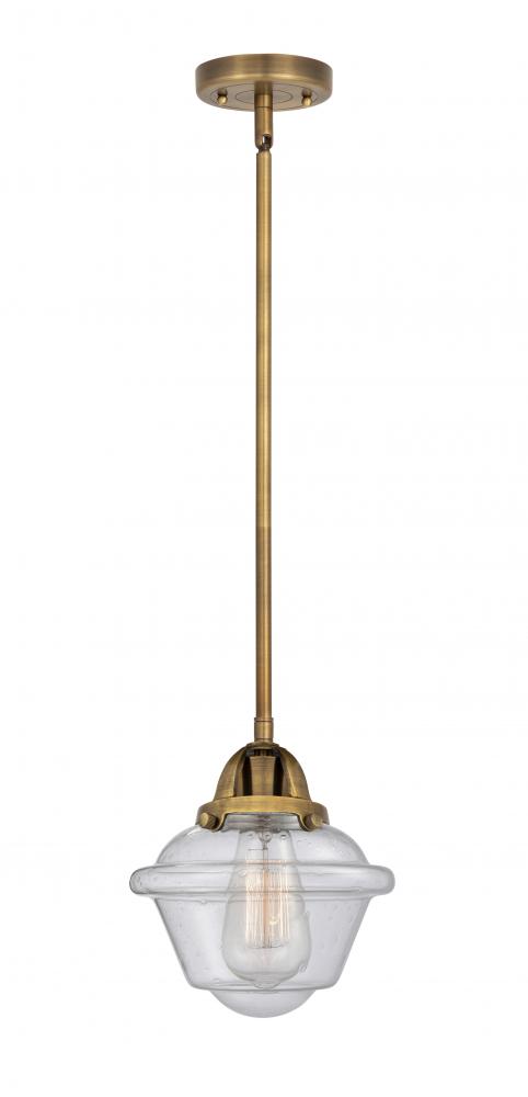 Oxford - 1 Light - 8 inch - Brushed Brass - Cord hung - Mini Pendant