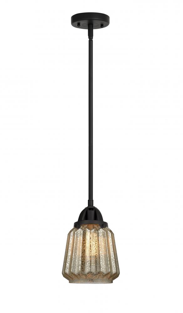 Chatham - 1 Light - 7 inch - Matte Black - Cord hung - Mini Pendant