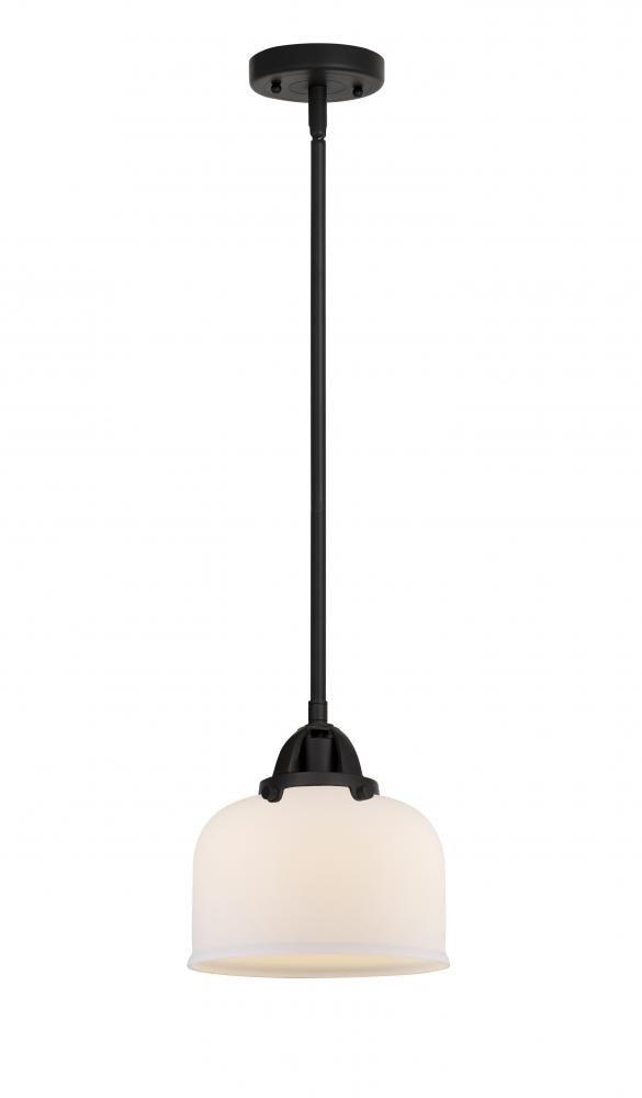 Bell - 1 Light - 8 inch - Matte Black - Cord hung - Mini Pendant