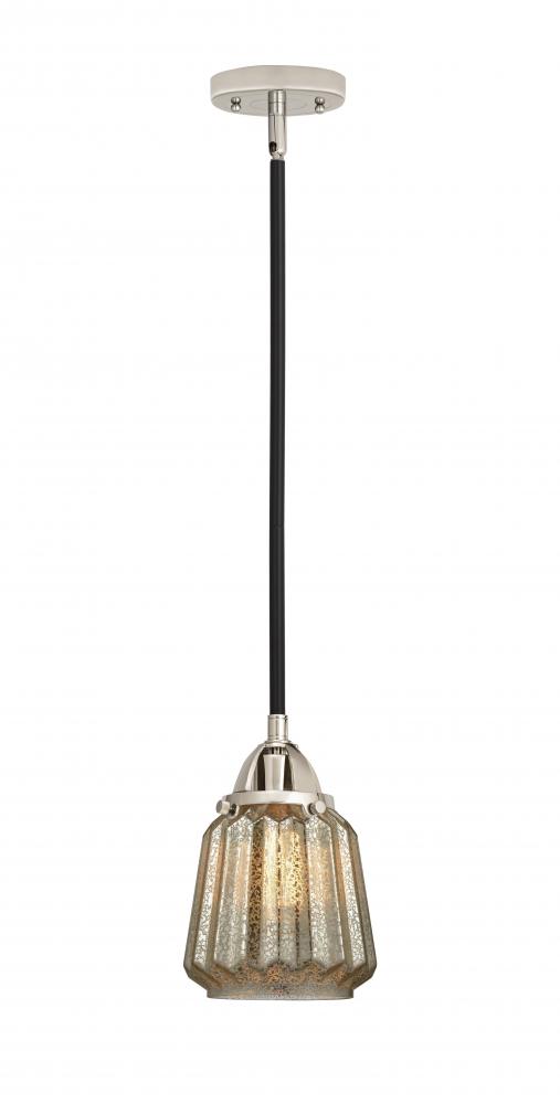 Chatham - 1 Light - 7 inch - Black Polished Nickel - Cord hung - Mini Pendant