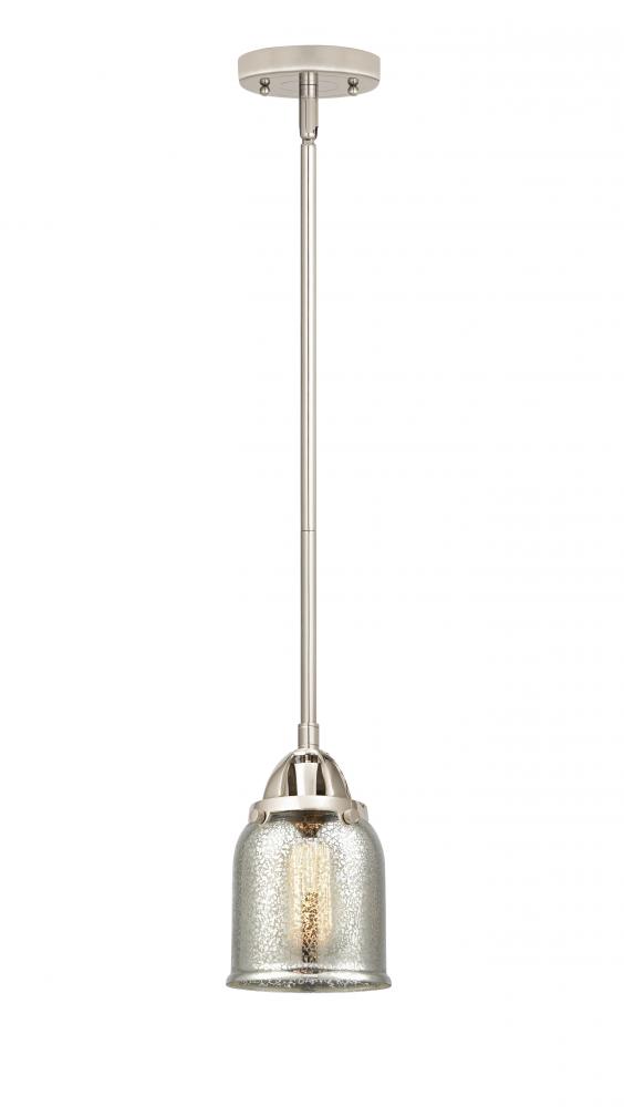 Bell - 1 Light - 5 inch - Polished Nickel - Cord hung - Mini Pendant