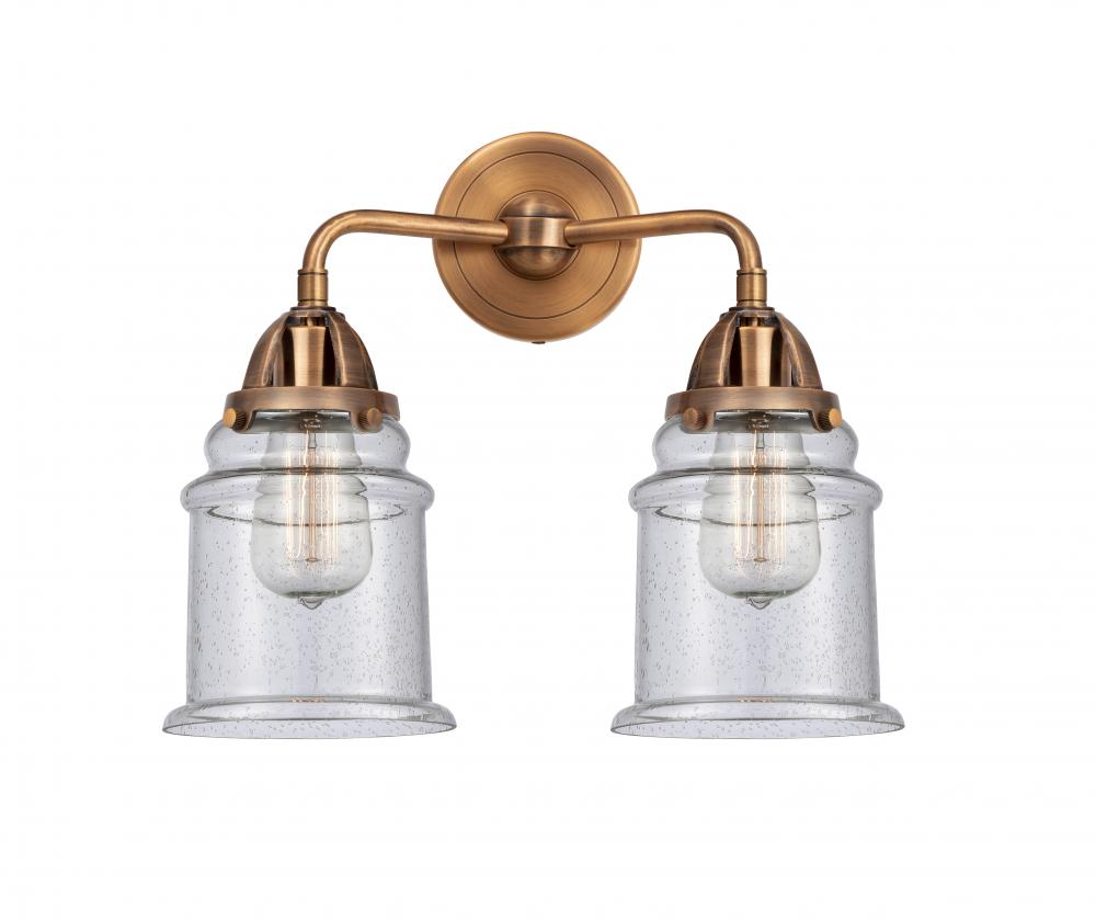 Canton - 2 Light - 14 inch - Antique Copper - Bath Vanity Light