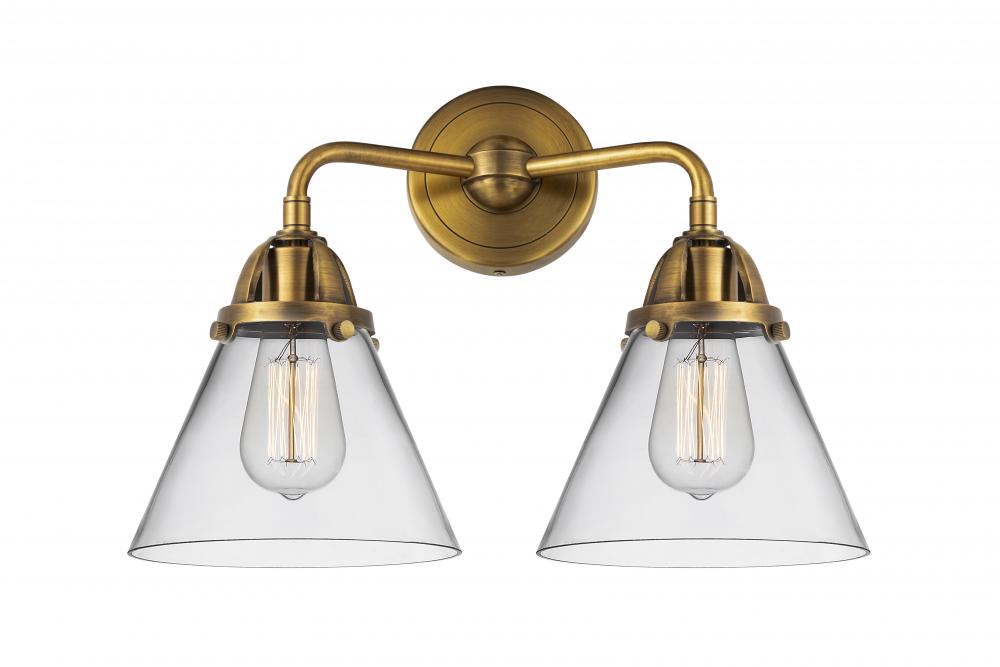 Cone - 2 Light - 16 inch - Brushed Brass - Bath Vanity Light