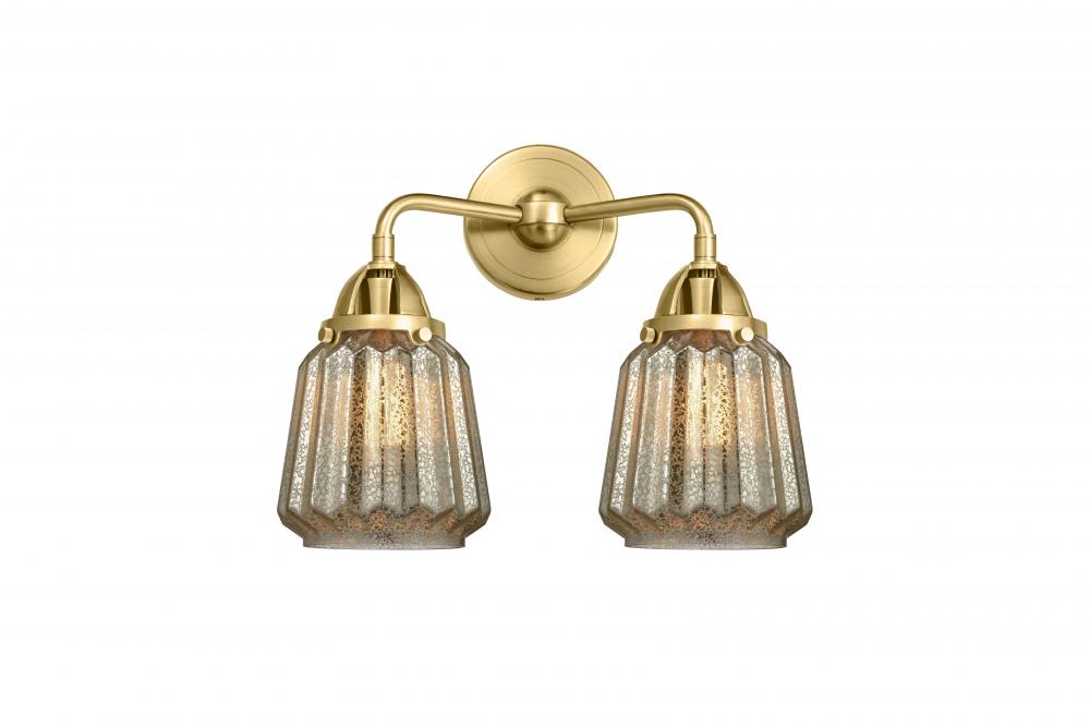 Chatham - 2 Light - 14 inch - Satin Gold - Bath Vanity Light