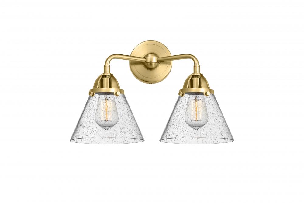 Cone - 2 Light - 16 inch - Satin Gold - Bath Vanity Light