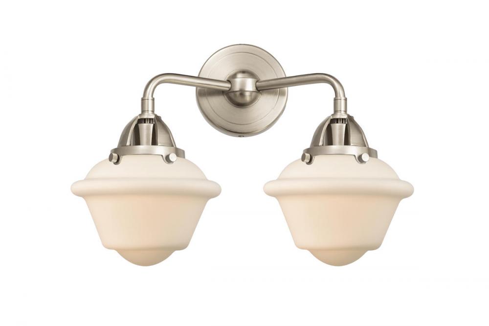 Oxford - 2 Light - 16 inch - Brushed Satin Nickel - Bath Vanity Light