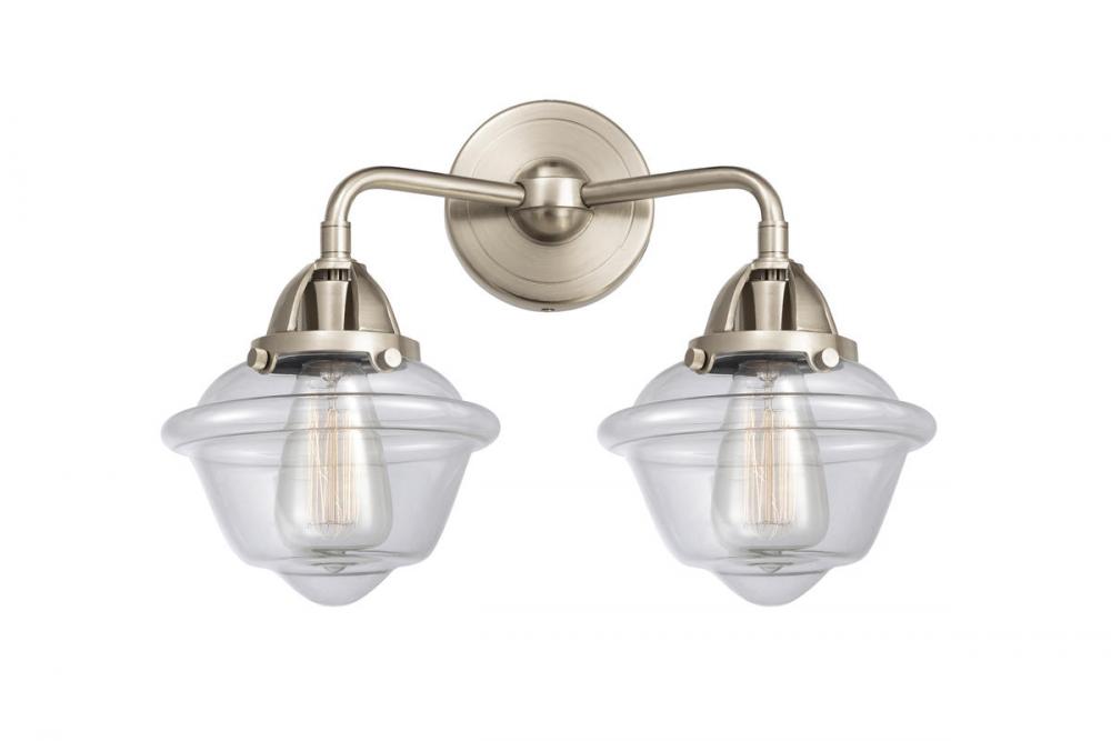 Oxford - 2 Light - 16 inch - Brushed Satin Nickel - Bath Vanity Light