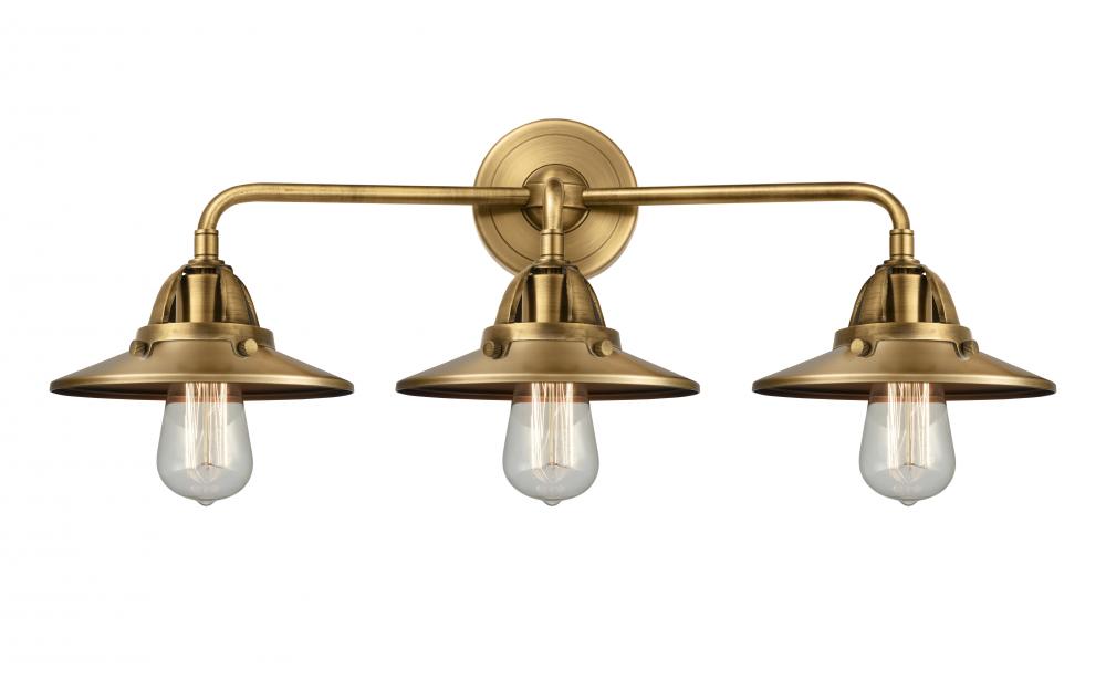 Railroad - 3 Light - 26 inch - Brushed Brass - Bath Vanity Light