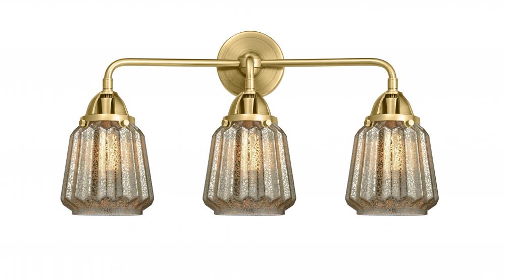 Chatham - 3 Light - 24 inch - Satin Gold - Bath Vanity Light